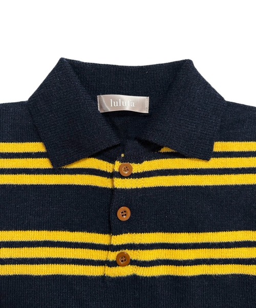 VIBGYOR（ヴィブジョー）の「マルチボーダーラガーシャツ ポロニット/韓国 オーバーサイズ (CZ)（ニット/セーター・レディース・ブラック/イエロー・FREE）」の20枚目の写真