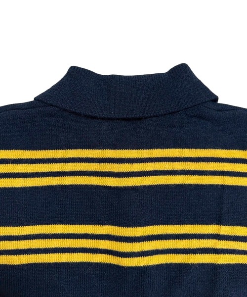 VIBGYOR（ヴィブジョー）の「マルチボーダーラガーシャツ ポロニット/韓国 オーバーサイズ (CZ)（ニット/セーター・レディース・ブラック/イエロー・FREE）」の21枚目の写真