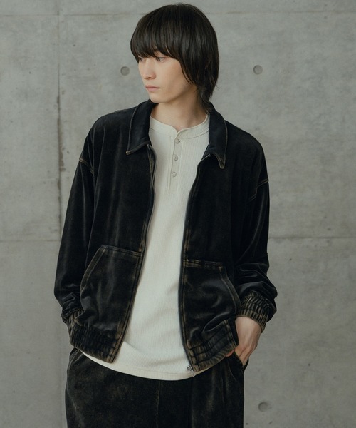 ラトルトラップ（RATTLE TRAP）/コットンベロアパウダー加工ブルゾン セール】コットンベロアパウダー加工ブルゾン（Tシャツ/カットソー