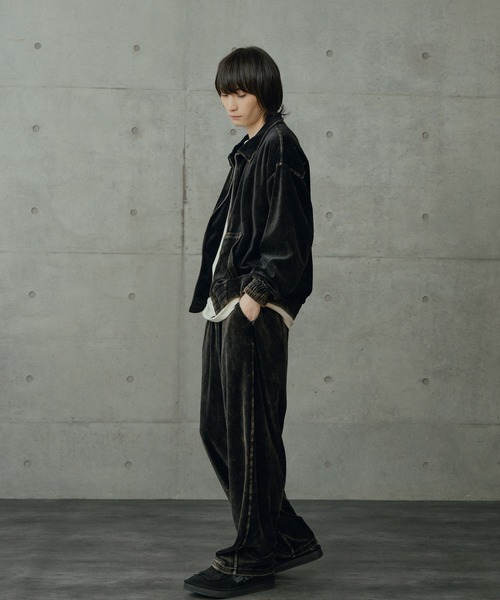 セール】コットンベロアパウダー加工ブルゾン（Tシャツ/カットソー