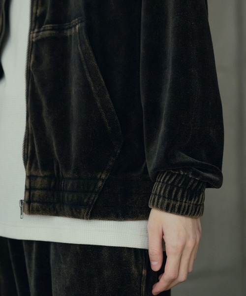 ラトルトラップ（RATTLE TRAP）/コットンベロアパウダー加工ブルゾン セール】コットンベロアパウダー加工ブルゾン（Tシャツ/カットソー