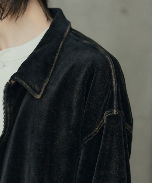 ラトルトラップ（RATTLE TRAP）/コットンベロアパウダー加工ブルゾン セール】コットンベロアパウダー加工ブルゾン（Tシャツ/カットソー