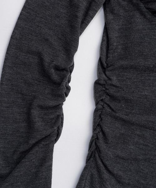 PRANK PROJECT（プランクプロジェクト）の「ドレープクロストップス / Drape Cross-Over Top（その他トップス・レディース・イエロー/チャコールグレー・FREE）」の13枚目の写真