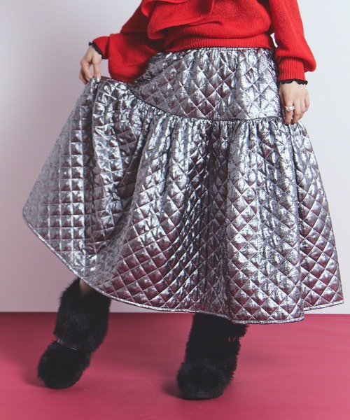 SPECIAL EDITIONボリュームキルティングスカート（スカート）｜manana