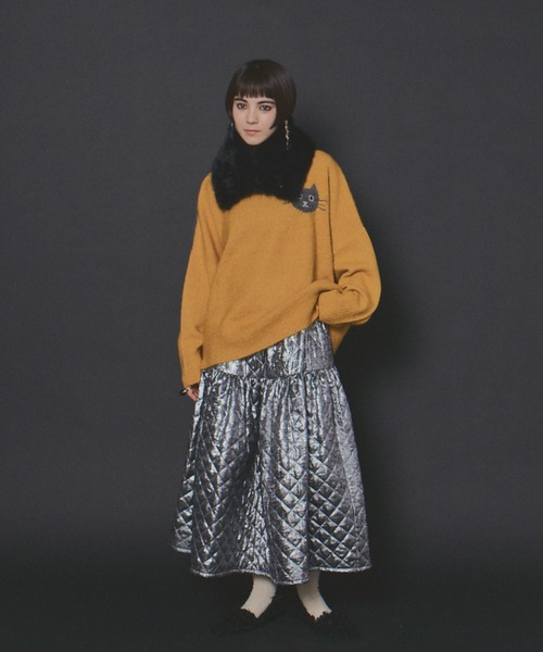 manana suerte（マニャーナスエルテ）の「SPECIAL EDITIONボリュームキルティングスカート（スカート・レディース・レオパード/シルバー・FREE）」の4枚目の写真