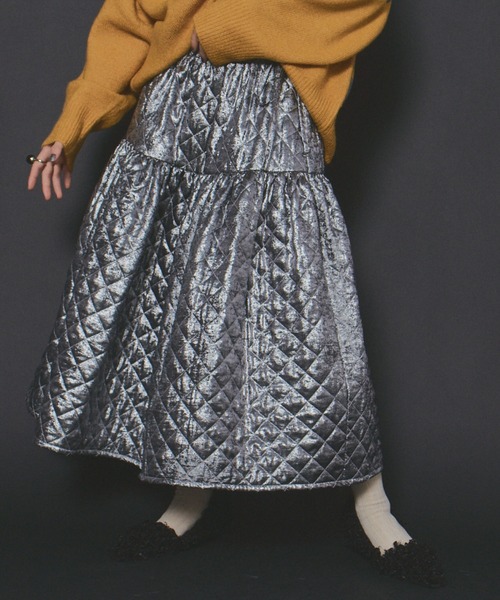 manana suerte（マニャーナスエルテ）の「SPECIAL EDITIONボリュームキルティングスカート（スカート・レディース・レオパード/シルバー・FREE）」の10枚目の写真
