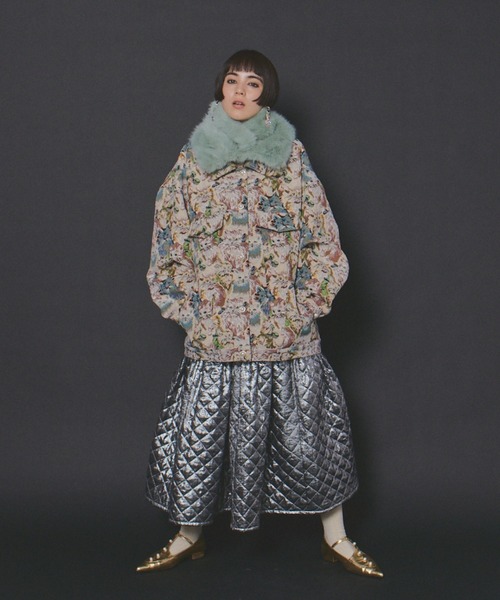 manana suerte（マニャーナスエルテ）の「SPECIAL EDITIONボリュームキルティングスカート（スカート・レディース・レオパード/シルバー・FREE）」の3枚目の写真