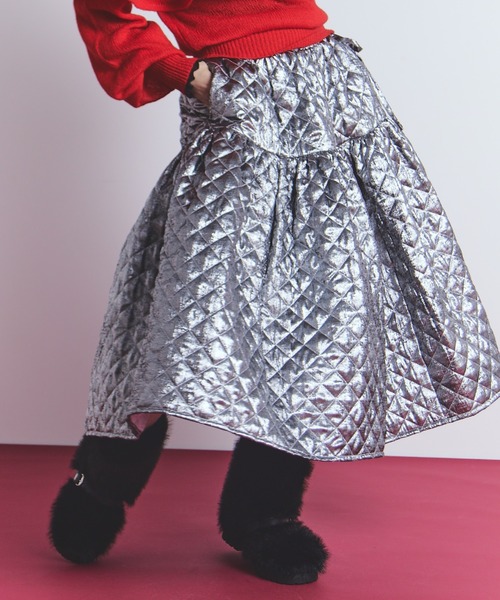SPECIAL EDITIONボリュームキルティングスカート（スカート）｜manana