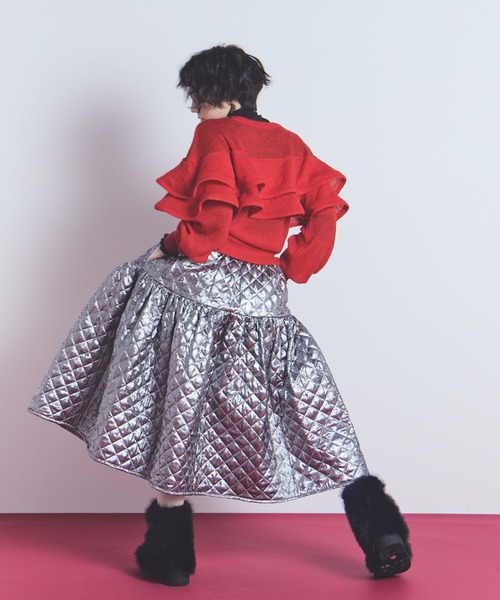 美品✨OMMO QUILTING TIERED SK キルティングスカート SPECIAL EDITIONボリュームキルティングスカート（スカート）｜manana