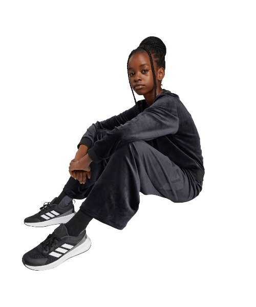 adidas(アディダス)の「アディダス adidas シーズナル エッセンシャルズ ホリデー パック ワイド レッグ パンツ(その他パンツ・キッズ・ダークパープル/ブラック・130cm/140cm/150cm/160cm)」の6枚目の写真