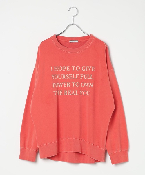 BAYFLOW（ベイフロー）の「[サイズ感がアップデート]ピグメントロゴスウェット（スウェット・レディース・オフホワイト/チャコール/マスタード/ブラウン/グリーン/レッド・SMALL/MEDIUM）」の16枚目の写真