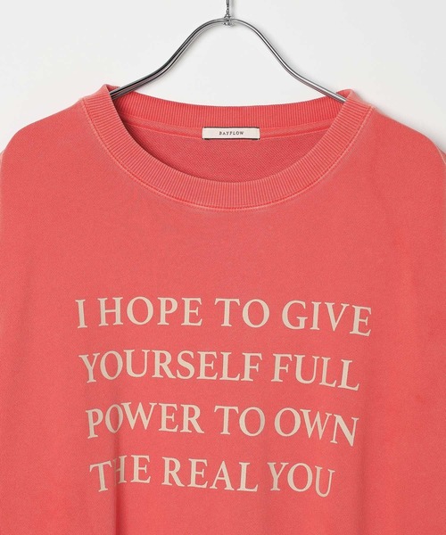 BAYFLOW（ベイフロー）の「[サイズ感がアップデート]ピグメントロゴスウェット（スウェット・レディース・オフホワイト/チャコール/マスタード/ブラウン/グリーン/レッド・SMALL/MEDIUM）」の19枚目の写真