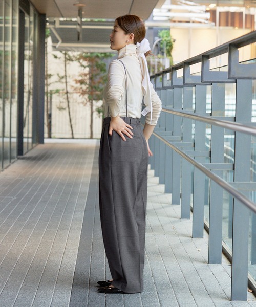 IENA（イエナ）の「サスペンダーチェックパンツ（スラックス）」 - WEAR