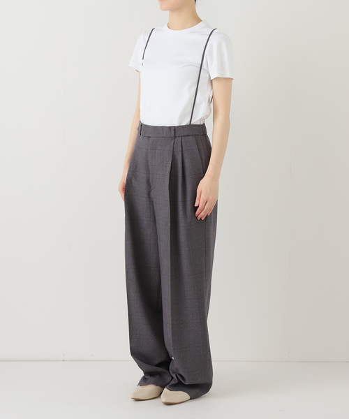 セール】サスペンダーチェックパンツ（スラックス）｜IENA（イエナ）の