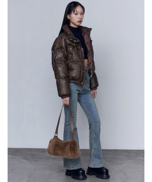 EMODA（エモダ）の「フェイクファーチャームショルダーバッグ（ショルダーバッグ・レディース・ベージュ/ホワイト・FREE）」の7枚目の写真