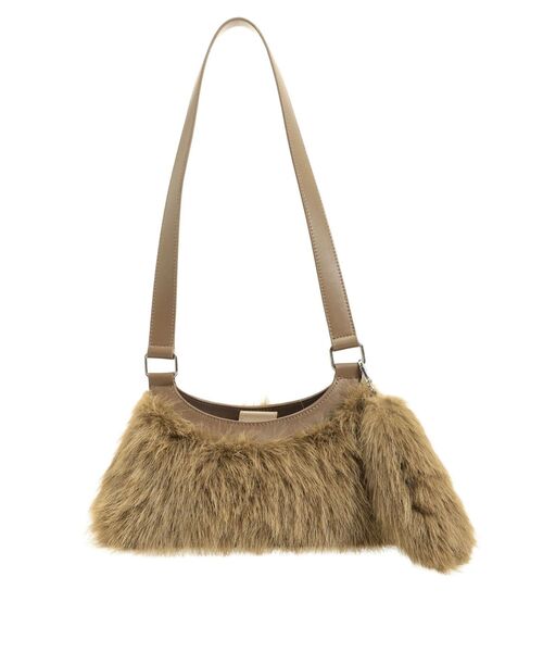 EMODA（エモダ）の「フェイクファーチャームショルダーバッグ（ショルダーバッグ・レディース・ベージュ/ホワイト・FREE）」の16枚目の写真