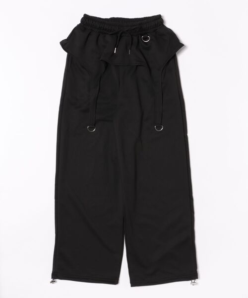 STAY MOTION（ステイモーション）の「【WEB限定】レイヤードスウェットパンツ［韓国ファッション カジュアル］（スウェットパンツ・レディース・グレー/ブラック・F）」の7枚目の写真