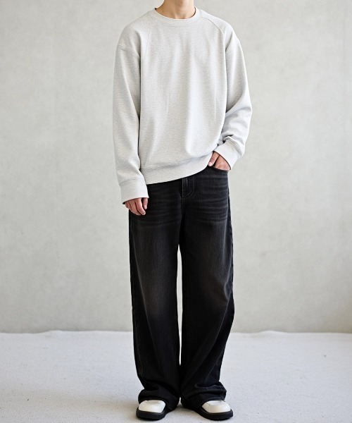 BENUSTA(ベヌスタ)の「A'GEM/9 × .kom 『BENUSTA /ベヌスタ』RAGLAN BASIC SWEAT/ラグランベーシックスウェット(スウェット・メンズ・ブラック/ベージュ/グレー・XL)」の11枚目の写真