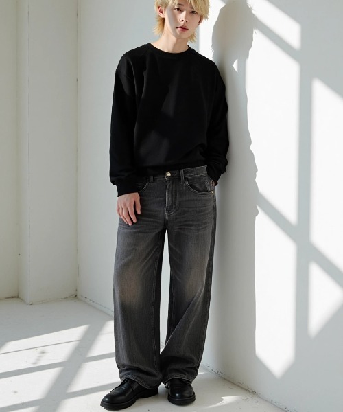 BENUSTA(ベヌスタ)の「A'GEM/9 × .kom 『BENUSTA /ベヌスタ』RAGLAN BASIC SWEAT/ラグランベーシックスウェット(スウェット・メンズ・ブラック/ベージュ/グレー・XL)」の6枚目の写真