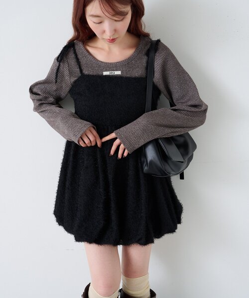 Kastane（カスタネ）の「バルーンチュニック（シャツ/ブラウス・レディース・ブラック/アイボリー・FREE）」の3枚目の写真