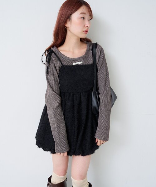 Kastane（カスタネ）の「バルーンチュニック（シャツ/ブラウス・レディース・ブラック/アイボリー・FREE）」の4枚目の写真