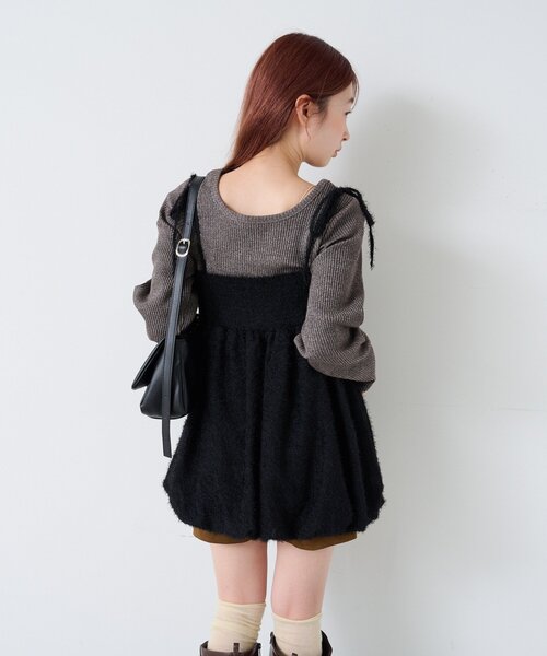 Kastane（カスタネ）の「バルーンチュニック（シャツ/ブラウス・レディース・ブラック/アイボリー・FREE）」の5枚目の写真