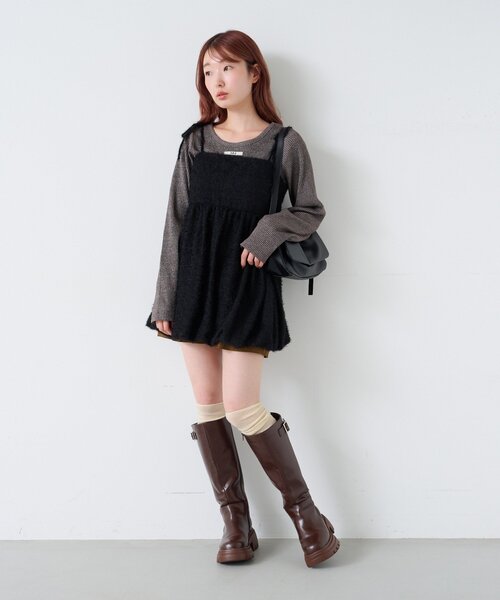 Kastane（カスタネ）の「バルーンチュニック（シャツ/ブラウス・レディース・ブラック/アイボリー・FREE）」の6枚目の写真