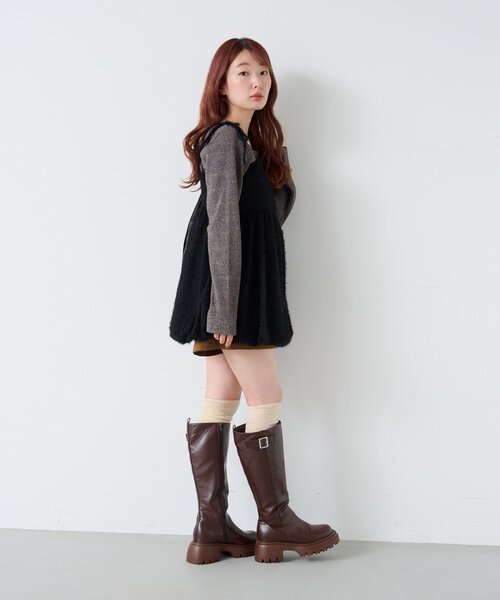 Kastane（カスタネ）の「バルーンチュニック（シャツ/ブラウス・レディース・ブラック/アイボリー・FREE）」の7枚目の写真