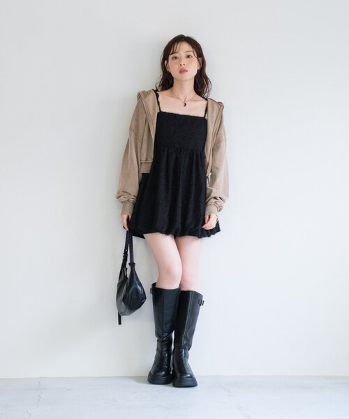 Kastane（カスタネ）の「バルーンチュニック（シャツ/ブラウス・レディース・ブラック/アイボリー・FREE）」の9枚目の写真