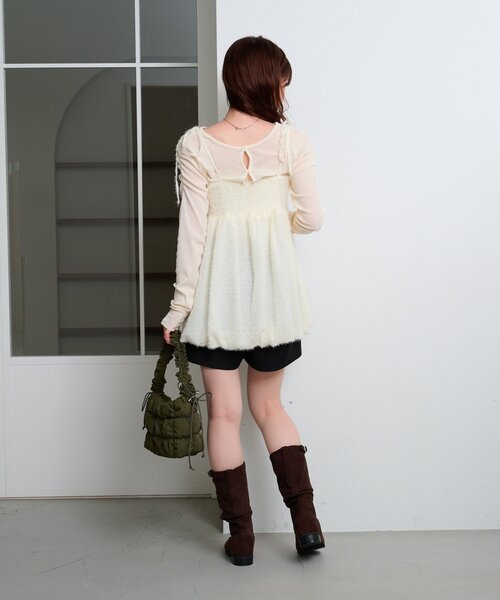 Kastane（カスタネ）の「バルーンチュニック（シャツ/ブラウス・レディース・ブラック/アイボリー・FREE）」の13枚目の写真