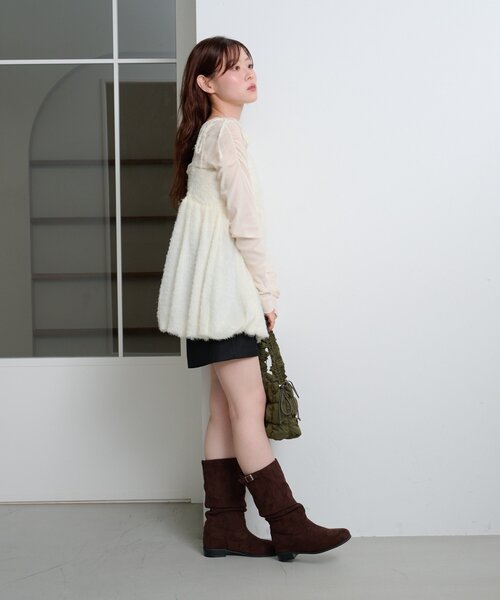 Kastane（カスタネ）の「バルーンチュニック（シャツ/ブラウス・レディース・ブラック/アイボリー・FREE）」の14枚目の写真