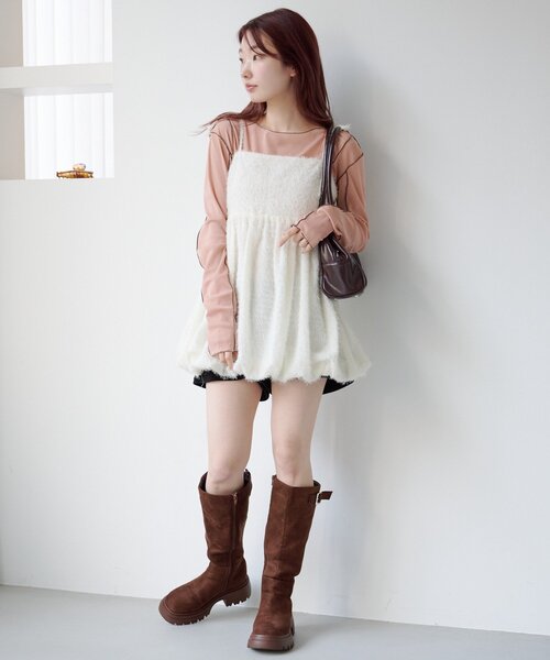 Kastane（カスタネ）の「バルーンチュニック（シャツ/ブラウス・レディース・ブラック/アイボリー・FREE）」の18枚目の写真