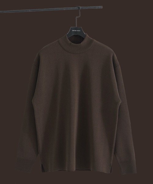 UNITED TOKYO(ユナイテッドトウキョウ)の「昨年大ヒット【ZOZO限定先行予約】SILVER WOOL MOCK NECK KNIT |大人気/保温/毛玉防止/洗える/ 静電気防止/抗菌防臭/冬服/オフィスカジュアル/通勤/インナー/ハイネック/モックネック(ニット/セーター・メンズ・ライトグレー/ダークグレー/ブラック/ダークブラウン/オフホワイト/ダークネイビー/ライトブルーグレー・1/2/3)」の6枚目の写真