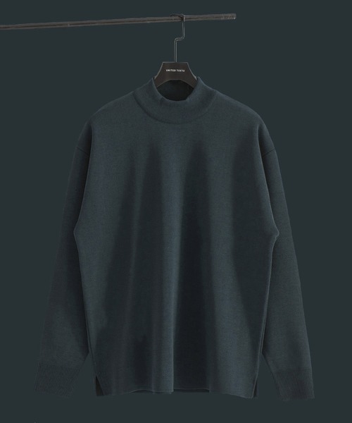 UNITED TOKYO(ユナイテッドトウキョウ)の「昨年大ヒット【ZOZO限定先行予約】SILVER WOOL MOCK NECK KNIT |大人気/保温/毛玉防止/洗える/ 静電気防止/抗菌防臭/冬服/オフィスカジュアル/通勤/インナー/ハイネック/モックネック(ニット/セーター・メンズ・ライトグレー/ダークグレー/ブラック/ダークブラウン/オフホワイト/ダークネイビー/ライトブルーグレー・1/2/3)」の5枚目の写真