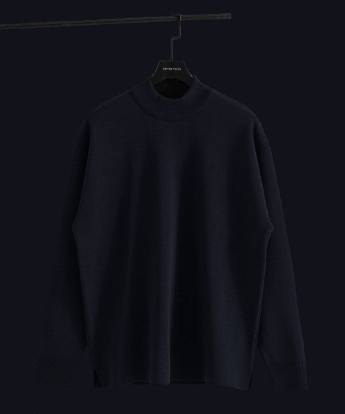 UNITED TOKYO(ユナイテッドトウキョウ)の「昨年大ヒット【ZOZO限定先行予約】SILVER WOOL MOCK NECK KNIT |大人気/保温/毛玉防止/洗える/ 静電気防止/抗菌防臭/冬服/オフィスカジュアル/通勤/インナー/ハイネック/モックネック(ニット/セーター・メンズ・ライトグレー/ダークグレー/ブラック/ダークブラウン/オフホワイト/ダークネイビー/ライトブルーグレー・1/2/3)」の7枚目の写真