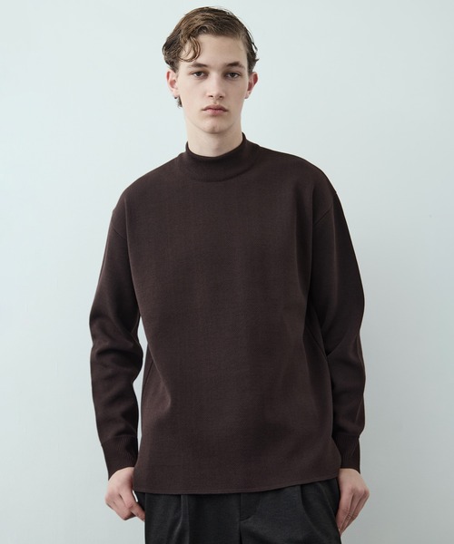 完売目前【WEB限定】SILVER WOOL MOCK NECK KNIT ｜大人気/保温/毛玉