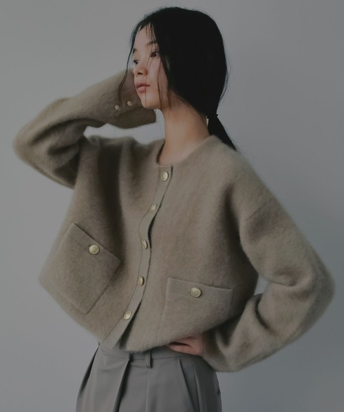 CNラクーンコンキンボタンカーディガン（カーディガン/ボレロ）｜A