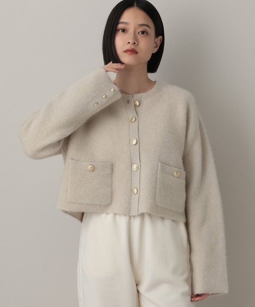 CNラクーンコンキンボタンカーディガン(カーディガン/ボレロ)|A CNラクーンコンキンボタンカーディガン(カーディガン/ボレロ)|A