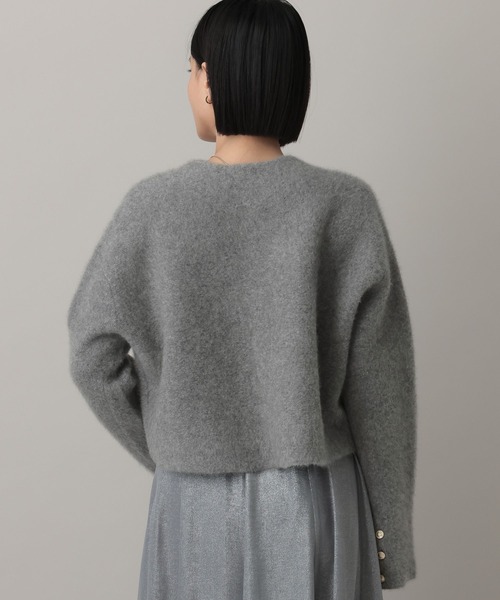 A part by（アパートバイ）の「CNラクーンコンキンボタンカーディガン（カーディガン/ボレロ・レディース・キャメル/ボルドー/グレー/ホワイト系その他6・FREE）」の6枚目の写真