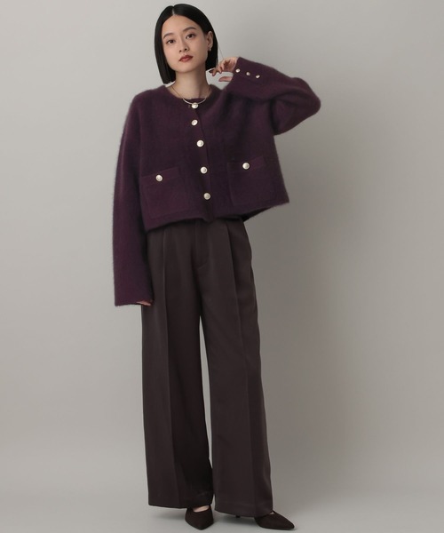 A part by（アパートバイ）の「CNラクーンコンキンボタンカーディガン（カーディガン/ボレロ・レディース・キャメル/ボルドー/グレー/ホワイト系その他6・FREE）」の5枚目の写真