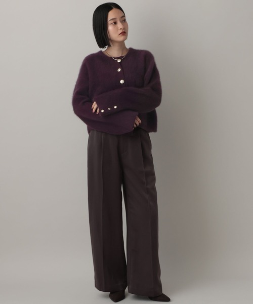 A part by（アパートバイ）の「CNラクーンコンキンボタンカーディガン（カーディガン/ボレロ・レディース・キャメル/ボルドー/グレー/ホワイト系その他6・FREE）」の8枚目の写真