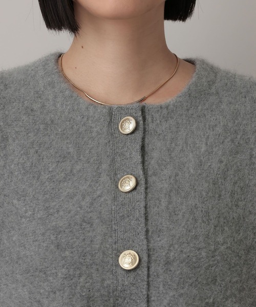 A part by（アパートバイ）の「CNラクーンコンキンボタンカーディガン（カーディガン/ボレロ・レディース・キャメル/ボルドー/グレー/ホワイト系その他6・FREE）」の22枚目の写真