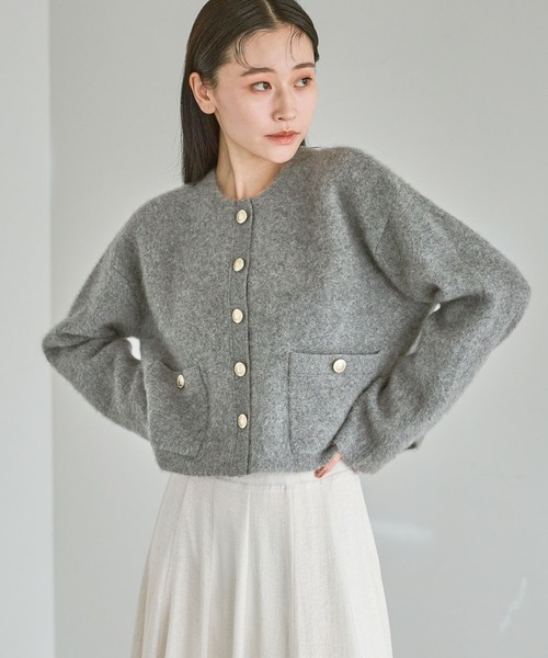 A part by CNラクーンコンキンボタンカーディガン CNラクーンコンキンボタンカーディガン A part by（アパートバイ