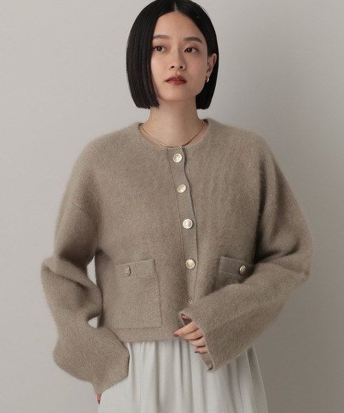 【11/30まで限定価格】ラクーンキンボタンカーディガン/アパートバイローリーズ CNラクーンコンキンボタンカーディガン（カーディガン/ボレロ）｜A