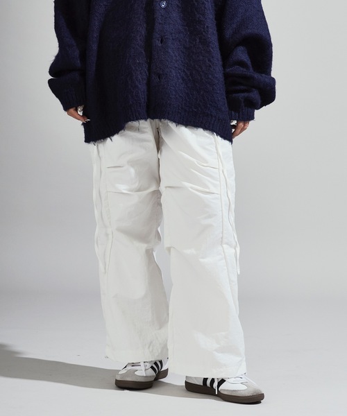 Chick(チック)の「Separate-fabric Docking Layered Nylon Pants / 別生地ドッキング レイヤードナイロンパンツ(その他パンツ・レディース・ホワイト/グレー・FREE)」の16枚目の写真