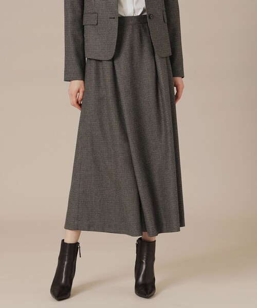MACKINTOSH LONDON(マッキントッシュ ロンドン)の「【婦人画報11月号掲載】レーヨンウールハウンドトゥースパンツ(その他パンツ・レディース・ベージュ/ダークブラウン・40/38)」の2枚目の写真