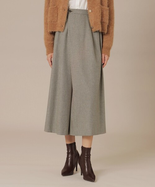 MACKINTOSH LONDON(マッキントッシュ ロンドン)の「【婦人画報11月号掲載】レーヨンウールハウンドトゥースパンツ(その他パンツ・レディース・ベージュ/ダークブラウン・40/38)」の1枚目の写真