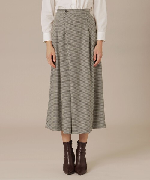 MACKINTOSH LONDON(マッキントッシュ ロンドン)の「【婦人画報11月号掲載】レーヨンウールハウンドトゥースパンツ(その他パンツ・レディース・ベージュ/ダークブラウン・40/38)」の9枚目の写真