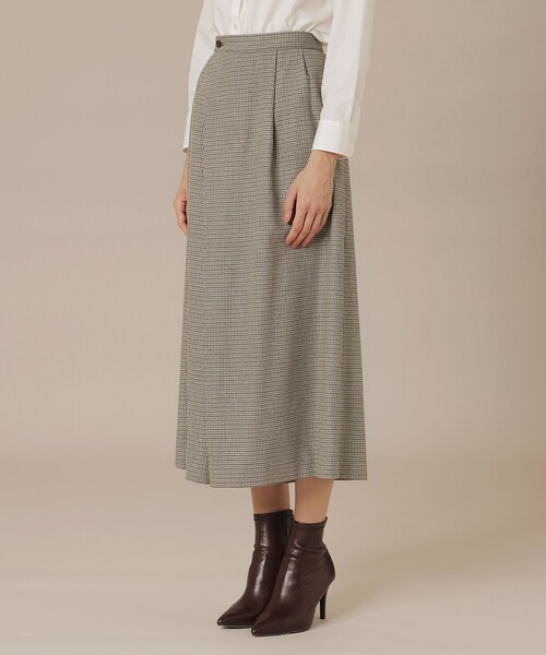 MACKINTOSH LONDON(マッキントッシュ ロンドン)の「【婦人画報11月号掲載】レーヨンウールハウンドトゥースパンツ(その他パンツ・レディース・ベージュ/ダークブラウン・40/38)」の8枚目の写真
