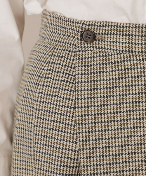 MACKINTOSH LONDON(マッキントッシュ ロンドン)の「【婦人画報11月号掲載】レーヨンウールハウンドトゥースパンツ(その他パンツ・レディース・ベージュ/ダークブラウン・40/38)」の6枚目の写真